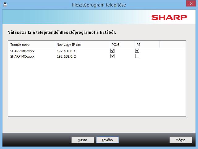 Tartalomjegyzék Windows / A telepíteni kívánt szoftver kiválasztása A nyomtató meghajtó / PC-Fax illesztőprogram telepítése (normál folyamat) Standard telepítés / Egyedi telepítés 1 Kattintson a