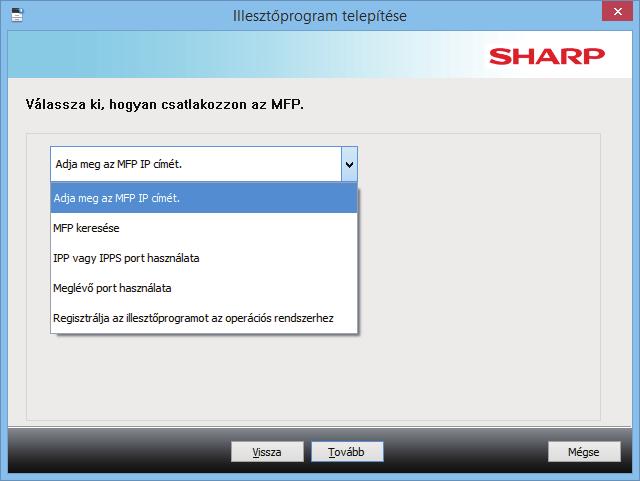 Tartalomjegyzék Windows / A telepíteni kívánt szoftver kiválasztása A nyomtató meghajtó / PC-Fax illesztőprogram telepítése (normál folyamat) Egyéni telepítés Az egyéni telepítés során részletesen