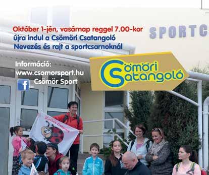 Férfi kézilabda, NB II, északi-csoport 1. vasárnap 19.30 Csömör KSK TFSE 7. szombat 18.30 Csömör KSK Solymár SC 14. szombat 18.30 Csömör KSK Rév TSC Októberi programok Férfi labdarúgás, Pest megye II, északi-csoport 8.