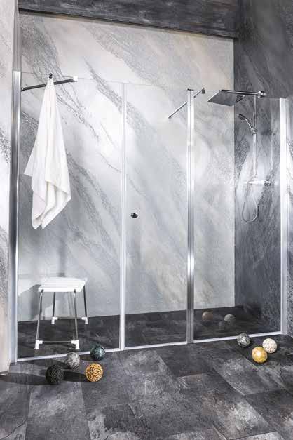 grande & Young Grande & Young kombináció épített zuhanyfülkéhez Optimális kombináció extra széles, de max. 120 cm mély beugrókhoz, középső belépéssel.