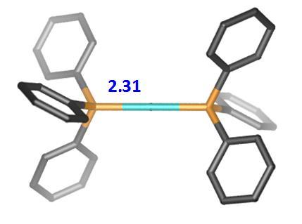 30. ábra Eltérő foszfán ligandumokat tartalmazó komplexek szerkezetének összehasonlítása Látható tehát, hogy az átmenetifémek koordinációs kémiájának megértését szolgáló 18 elektronos szabály a