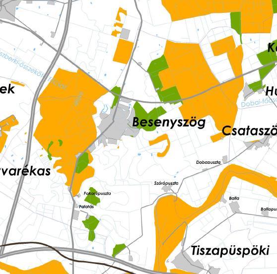 hazai szénhidrogén szállítóvezeték érinti.