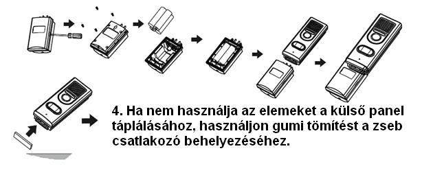 MEGJEGYZÉSEK: Ha az akkumulátor nem éri el teljes kapacitást a feltöltés után, cserélje ki egy újra. A lemerült akkuk cseréjekor 3 db új Ni-MH újratölthető akkut használjon.