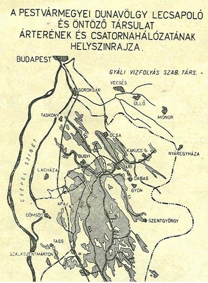 A Turjánvidék halai 875 levezetésére 1860-ban Klasz Márton királyi főmérnök készített tervet.