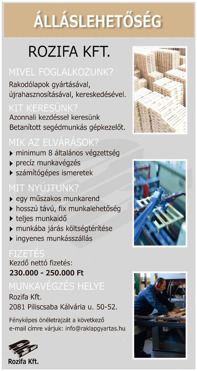 ÁLLÁSBÖRZE 2018. Jelentkezésekor november 2.