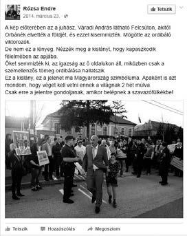 Megosztó politikusok 29 A negatív posztok a leggyakrabban a korrupcióval foglalkoznak (hét poszt), de jelen van az ellenfél politikai világnézetére, különösen a szolidaritás hiányára vonatkozó