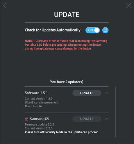 Az UPDATE (Frissítés) gombra ( legfrissebb szoftvert és firmware-t.