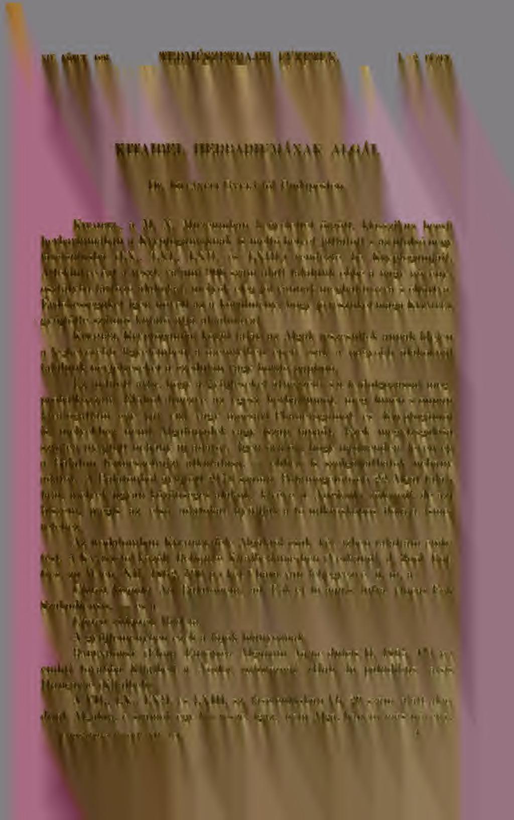 XIV. KÖTET, 1891. TERMESZETEAJZI FÜZETEK. 1.-2, FÍizEl KITAIBEL HEBBAEIUMANAK ALGAL Dr. lö^vánffi Gyulá-íóI Budapesten. KiTAiBEL, a M. N.