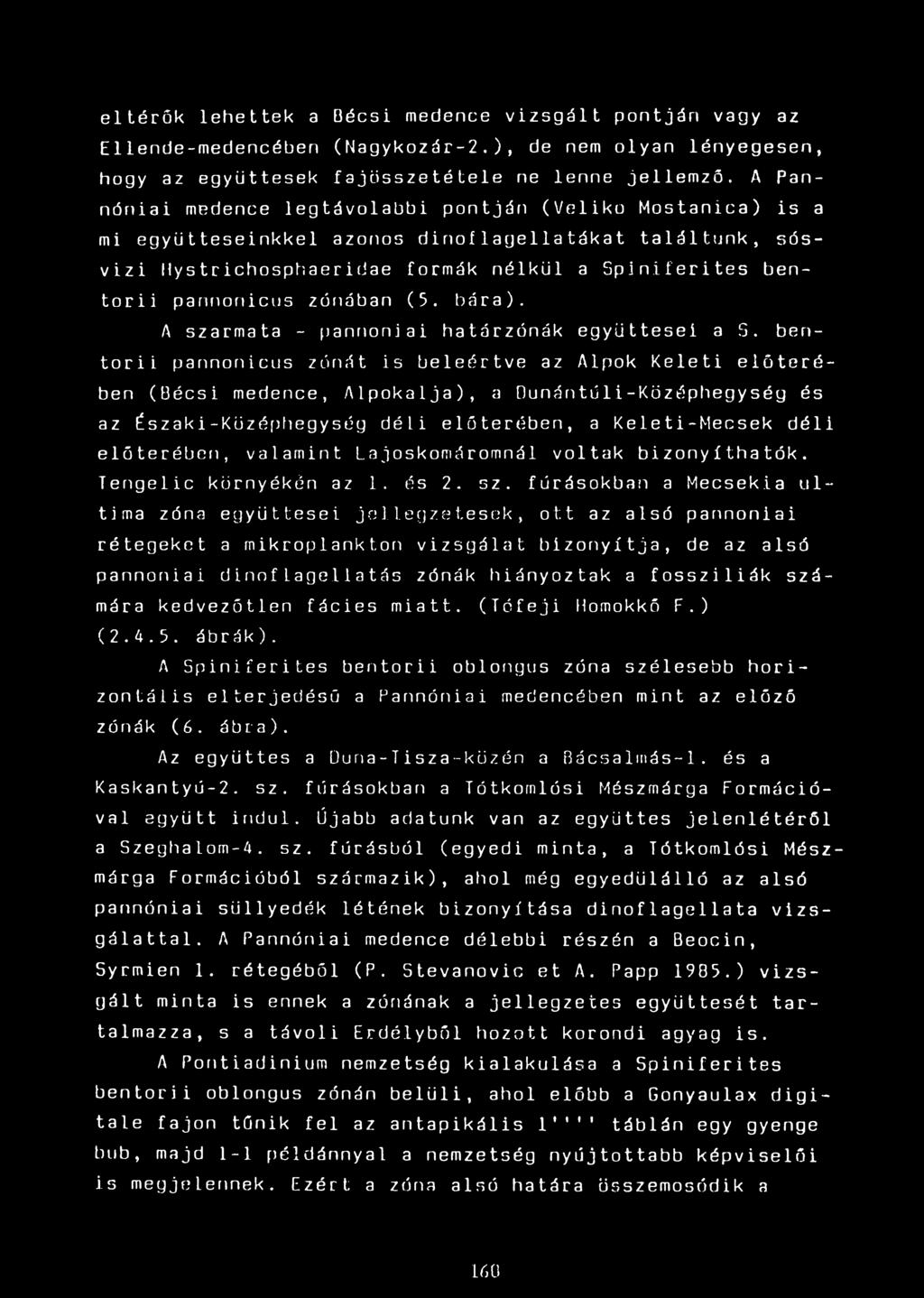 zónában (5. bára). A szarmata - pannonjai határzónák együttesei a S.