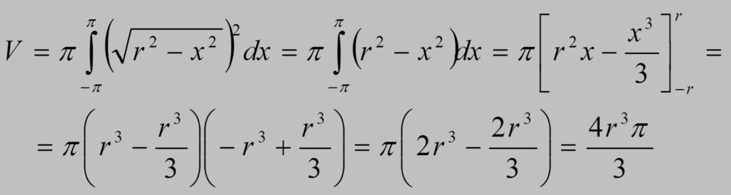 Példa: Forgassuk meg az függvény görbéjét az x tengely körül, és határozzuk meg a keletkezett forgástest térfogatát!