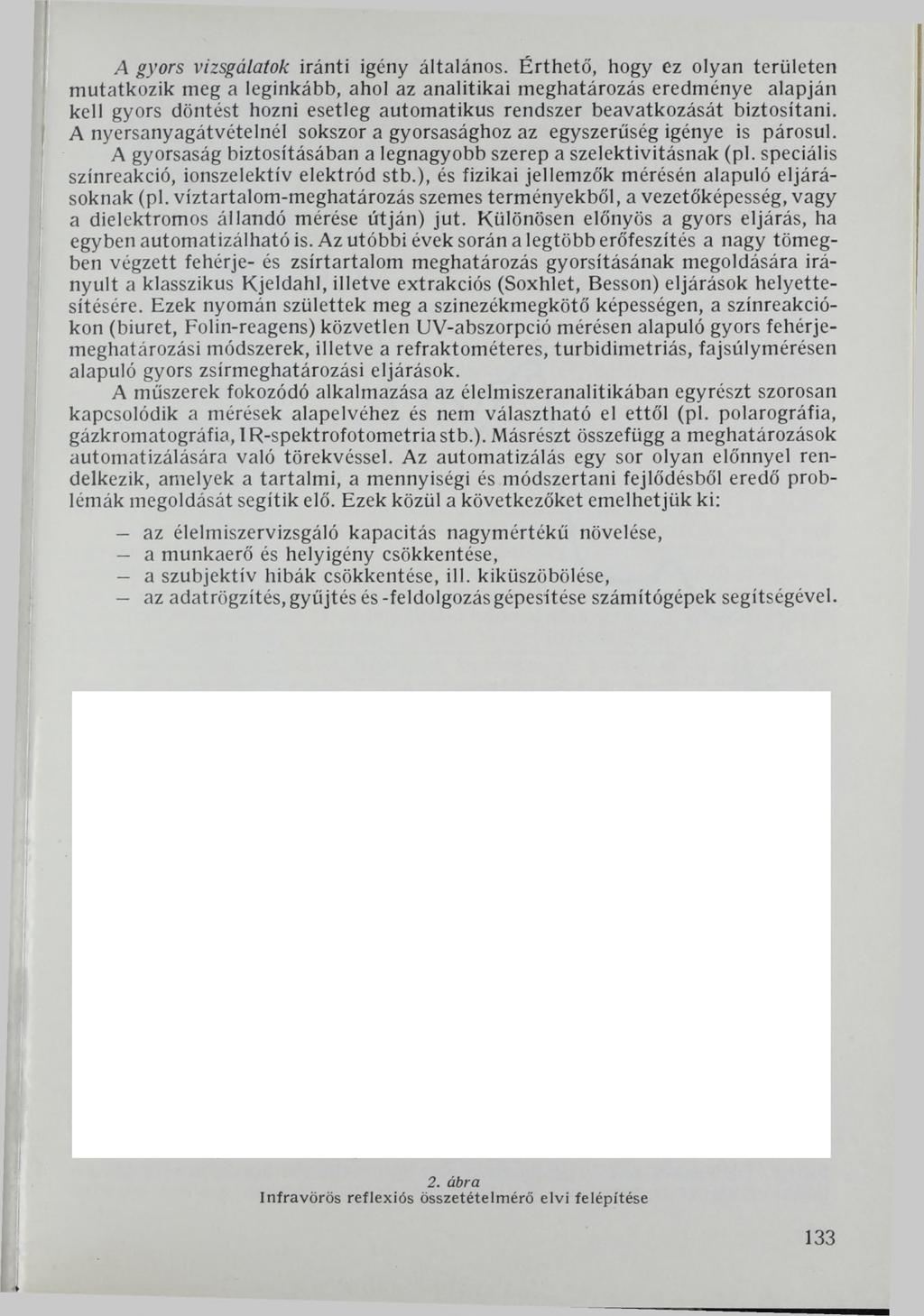 A gyors vizsgálatok iránti igény általános.