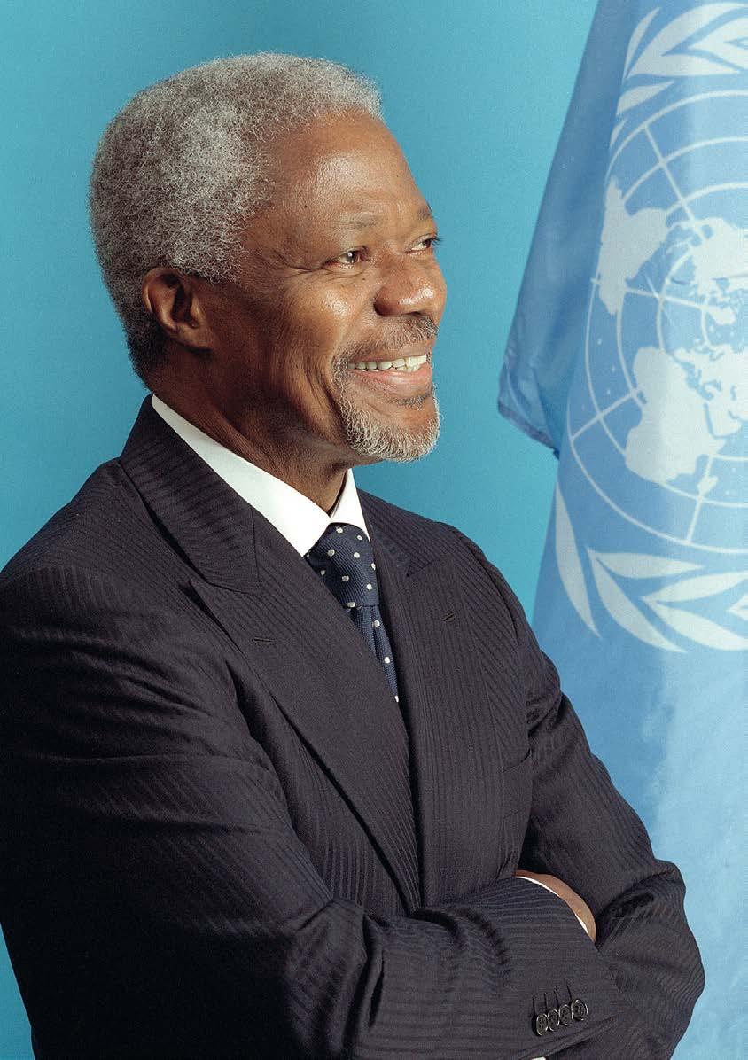 2003 Kofi Annan ENSZ-főtitkár és az Egyesült Nemzetek teljes személyzete UN Photo/Sergey Bermeniev A Szaharov-díjnak az Egyesült Nemzeteknek történő odaítélésével 2003-ban az Európai Parlament az