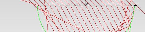 Az Icidet Ray Table adatai alapjá beazoosítható, hogy a sík elületre a Z -4,948 mm potba érkező sugár