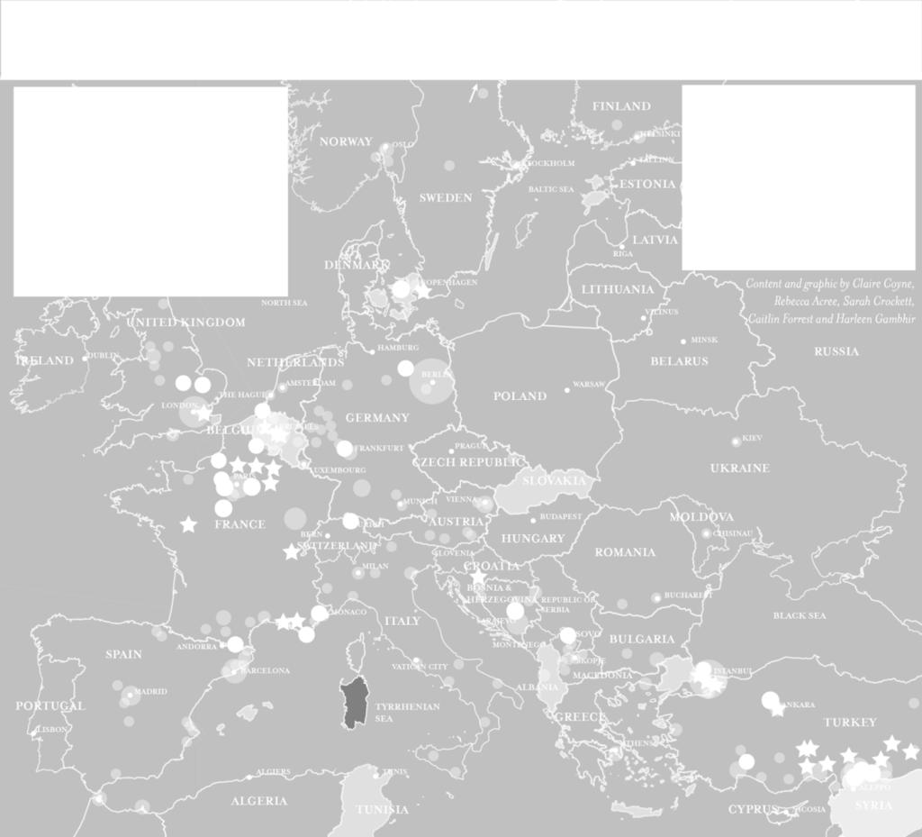 Támadások és toborzás globálisan