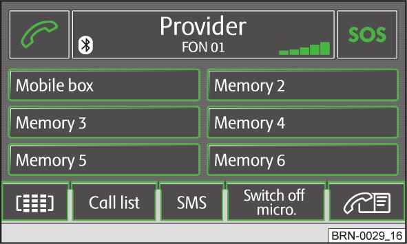 PHONE üzemmód A TELEPHONE főmenü 8. ábra TELEPHONE főmenü SMS - A szöveges üzenetek (SMS) menüjének a kijelzése» 23.