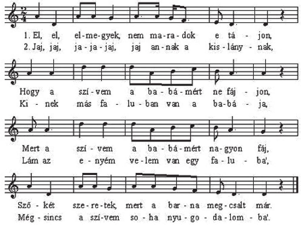 tanulói MUNKAFÜZET 3 EL, EL, elmegyek... Hallgassátok meg a következő népdalt!
