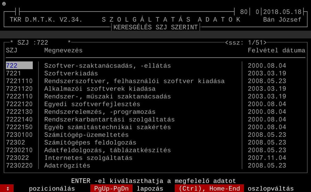 - 17-3.2.8. Szolgáltatási jegyzék számok ( SZJ ) : Természetesen a Szolgáltatás Jegyzék -ben nem csak kimondott szolgáltatások tartoznak, hanem akár termékként is megjelenő tevékenységek ill.