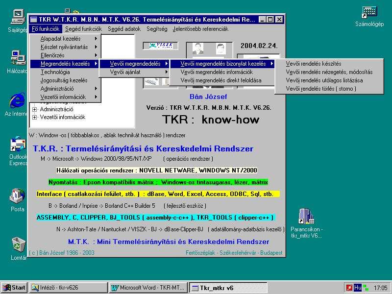 - 102-15. Az információs rendszer nagyvonalú ismertetése : 15.1. A végigkövetett folyamat :