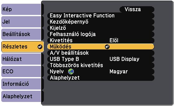 Képek kivetítése HDMI3-portról z opcionális interfészdobozzl H z opcionális interfészdoboz (ELPCB02) cstlkozttv vn kivetítőhöz, és kivetítő HDMI3-portjához cstlkozttott eszközről szeretne képeket