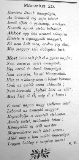 62 Anuarul presei sălăjene 2016 / László László (Numele poetului apare doar cu iniţiale.