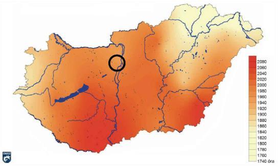 Szélenergia KM8. ábra: Bartholy Radics Bohoczky (2003)A szél energiája Magyarországon Forrás: Dr. Tar Károly Debreceni Egyetem Meteorológiai Tanszék & Magyar Szélenergia Társaság KM9.