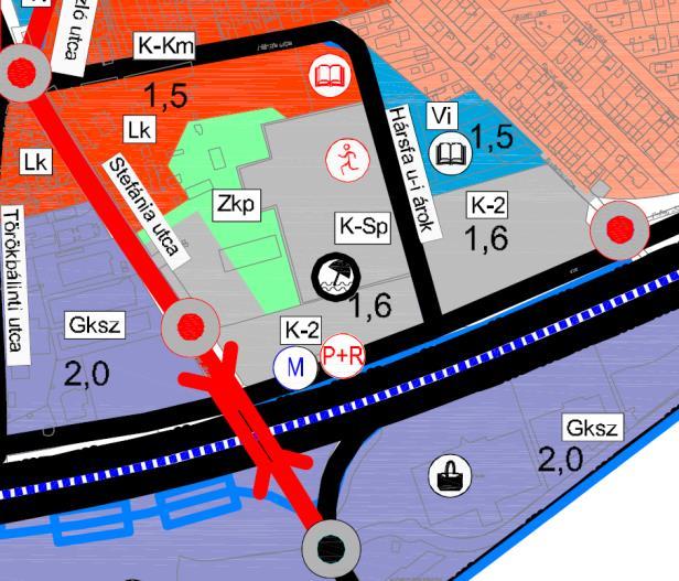 volt azok hasznosítására. A területet határoló közterületek vonatkozásában jelentős fejlesztések lettek előirányozva (pl.: 1.sz. főút Budakeszi út csomópontjának körforgalmi csomóponti fejlesztése), melyek ezidáig szintén nem valósultak még meg.