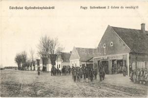 Győrsövényház, utcakép, a