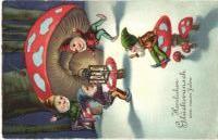 ostcard, rabbit, children