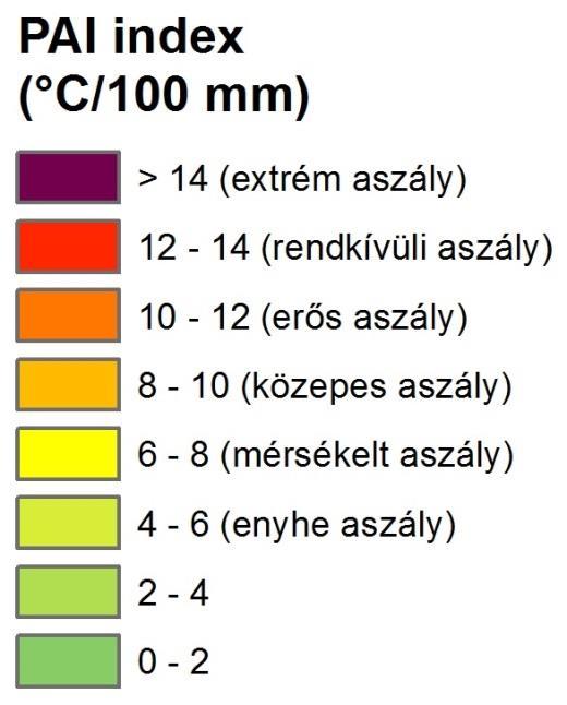 k t A hőmérsékleti korrekciós tényező n - hőségnapok (tmax > 30 C) száma a június-augusztusi időszakban, n - a hőségnapok számának sokévi országos átlaga a június-augusztusi időszakban, ami 16.