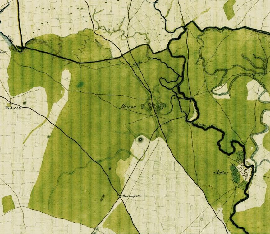28. térkép: Újszász város I. katonai felmérésének térképe (1763-1787) Forrás: mapire.