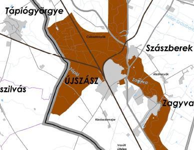 térkép: Térségi jelentőségű tájképvédelmi terület övezete Forrás: Jász