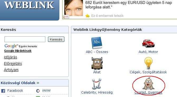5. Linktár neve: weblink.hu Linktár címe:http://www.weblink.hu/ Regisztrálni kell e: Nem 1. Beírjuk a böngészőbe a www.weblink.hu címet 2.
