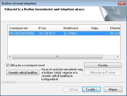 15-1 Húzza ki a számítógépet a nyomtatóval összekötő USB-kábelt, majd kattintson a [Tovább] gombra. A vezeték nélküli beállítás befejeződött. Ugorjon a 16.