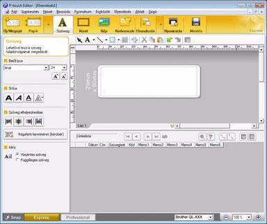 Nyomja meg a Start ( ) gombot A P-touch Editor Súgó indításához kattintson a Start ( ) gombra a tálcán, majd a