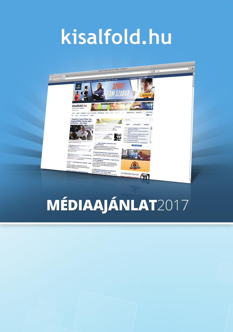 KISALFÖLD ONLINE NAPI ÁTLAGOS EGYEDI LÁTOGATÓ: 45.