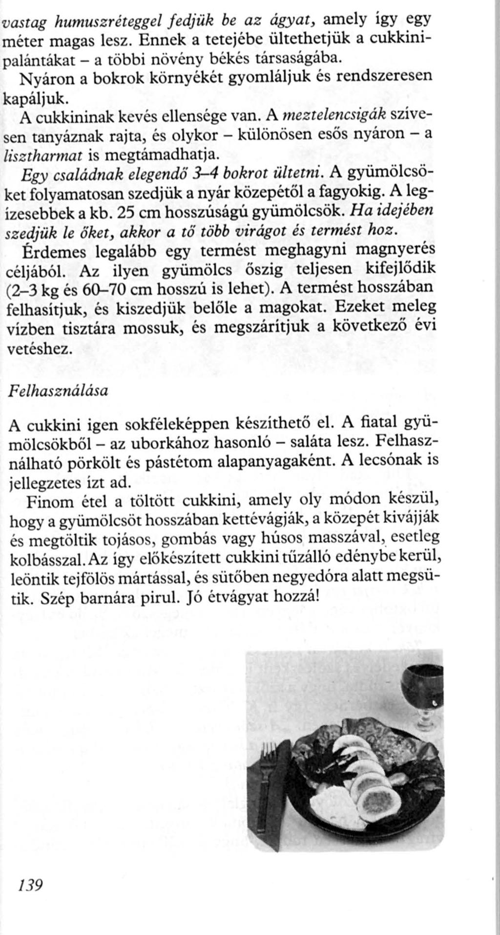 vastag humuszréteggel fedjük be az ágyat, amely így egy méter magas lesz. Ennek a tetejébe ültethetjük a cukkinipalántákat - a többi növény békés társaságába.