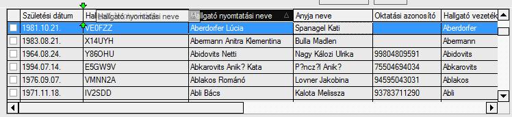 mellett húzzuk át az oszlop fejlécét a kívánt helyre.