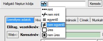 Az "Eszközök/Keresés kis/nagybetűre érzéketlen" funkció igaz állása esetén is fontos, hogy a programban