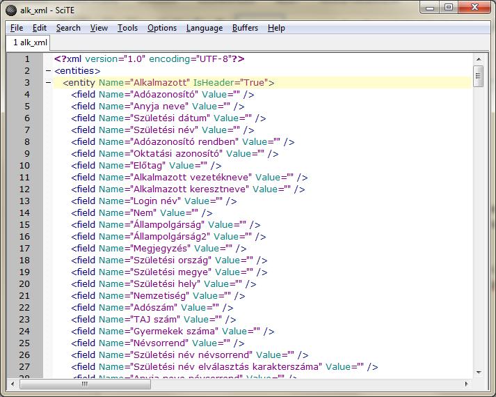 14.2. XML alapú importok Bizonyos komplexebb adatkörök esetében xml-alapú importok is rendelkezésre állnak. Ezek működése mindenben megegyezik a txt alapú importokéval.