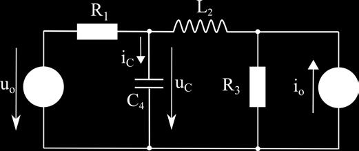 Határozza meg az ábrán látható áramkörben a C4 kapacitás áramának és feszültségének az időfüggvényét!