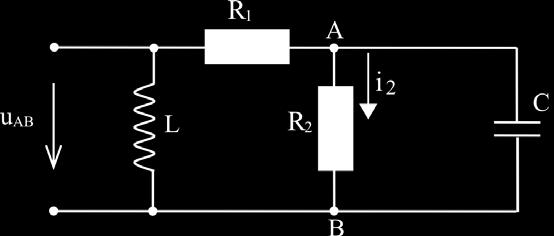 Határozza meg az ábra szerinti kapcsolás A - B pontokra vonatkozó Thevenin helyettesítő képét, majd ennek segítségével határozza meg az R2 ellenállás áramának időfüggvényét,