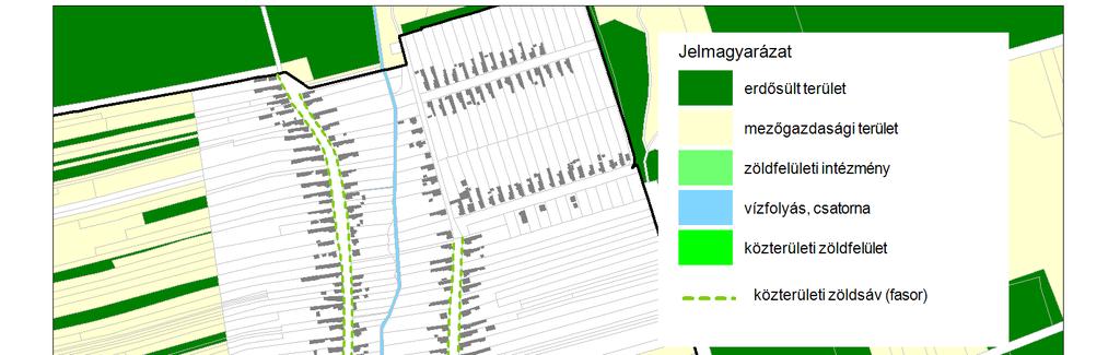 I.13. Zöldfelületi rendszer vizsgálata I.13.1 A települési