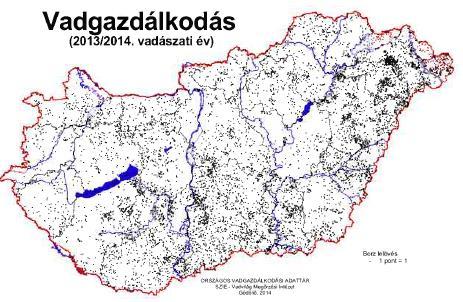 Forrás: Csányi-Tóth-Kovács-Schally (szerk.) 2014: Országos Vadgazdálkodási Adattár. A 4.