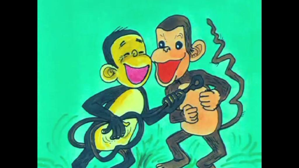 Nem, nem és nem énekelte Titu és Koko Nyani, a majom két unokaöccse Nem, nem és nem!