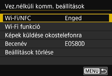 NFC funkció NFC-kompatibilis okostelefon vagy Connect Station készülék használatakor a következőket teheti: Érintsen egy okostelefont a fényképezőgéphez a két készülék egyszerű vezeték nélküli