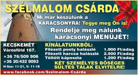 , péntek 17:00 óra SÜLTES TÁL RENDELÉSRE Ünnepi hetek www.keszin.