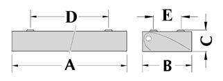 MA Aszimmetrikus mnyezeti lámpatest Asymmetric surface-mounted luminaire Optical system: Specular asymmetric aluminium relector. Installation: Surface mounting by screws. 2,5 mm 2 wire dia.