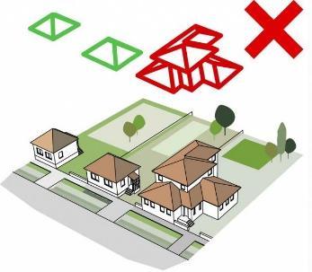 Az egységes utcakép megőrzése érdekében tetősíkból kiugró tetőablak közterületről látható tetősíkon sem új, sem meglévő épület tetőterének beépítésekor nem alkalmazható, csak tetősíkba helyezett
