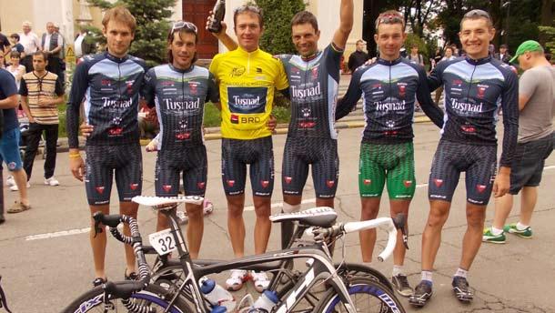 A Novaci-nál rendezett sprint után Kvasina, a német Johannes Heider (UR-Krostitzer Univega), a spanyol Victor Gonzales De La Parte (SP Tableware) és a román válogatott Eduard Grosu elszökött a