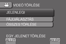SZERKESZTÉS Fájlok kezelése FIGYELEM! Ne távolítsa el a felvételi adathordozót, illetve ne végezzen más műveletet (például a tápfeszültség kikapcsolása) a fájlműveletek végrehajtása közben.